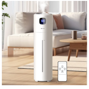 Large Humidifiers for Bedroom, 9L/2.5Gal Ultrasonic Cool Mist, Top Fill Easy Clean with 350ML/H Mist Speed, Quiet, Suitable for Kids Room Plant Yoga Office Study Room Living (White, Round) new sealed in box