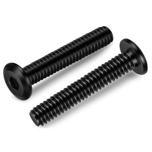 5/16-18 x 3" Flat Head Socket Head Screw Furniture Bolts Countersunk Connector Screws, Stainless Steel 18-8 (304), Black Oxide, Fully Threaded, 8 PCS