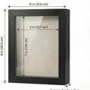 5x7 Shadow Box Picture Frames Set of 4, Black Shadow Box Frame with Linen Board, Wood Display Case with Plexiglass Front, Ideal for Memorabilia Photos Flowers Medals