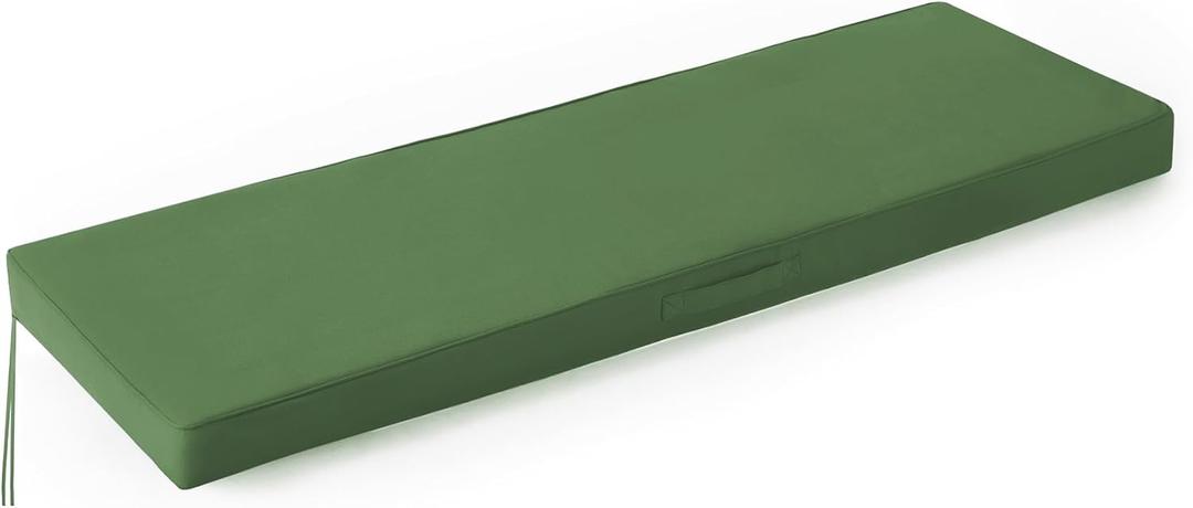 IPYNBAP Outdoor Bench Cushions for Outdoor Furniture, 48x18x3 Inch, Waterproof Bench Pillow, Fade Resistant Long Bench Seat Pads for Garden, Indoor, Porch Swing, Army Green
