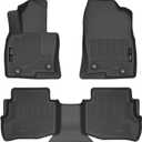 Husky Liners Weatherbeater Floor Mats | Fits 2016 - 2023 Mazda CX-9 | Front & 2nd Row, 3-pc Black - 95611