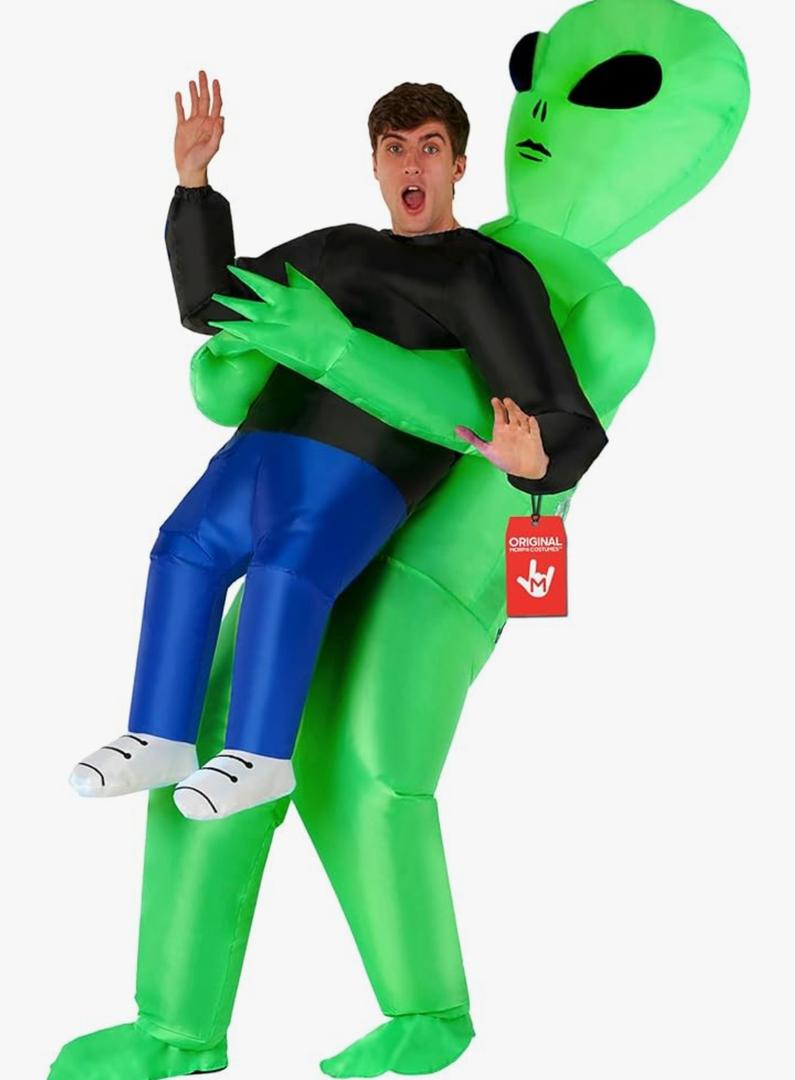 Morph Alien Costume, Inflatable Blow Up Alien Costumes Adult, Halloween Costumes for Adults, Halloween Costume for Men