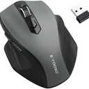 E-YOOSO Wireless Mouse for Laptop, 2.4GHz Computer Mouse 5 Adjustable DPI Office Cordless Mice with USBA Receiver, 6 Buttons, 4000 DPI, Medium to Large Sized Hands Compatible with PC, Laptop, Desktop