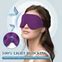 ZGGCD Sleep Mask for Side Sleeper, Light Blocking Sleeping Eye Mask for Women Men, 3D Contoured Cup Night Blindfold, Luxury Eye Cover Eyeshade with Adjustable Strap for Travel, Nap, Purple