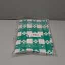 Rectangle Vinyl Table Cloth, Waterproof Elastic Fitted Tablecloth with Flannel Backing, Plastic Table Cover for Picnic, Camping, Outdoor (White & Green, 30"x72")