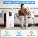 PSOS Dehumidifier, 98 OZ Water Tank, Dehumidifiers for Home, (1000 sq.ft) Quiet Dehumidifier for Bedroom Bathroom Basement with Humidity Display, Auto Shut Off, Relaxing 7 Color Ambient Light(White)