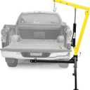 GAOMON Hydraulic Pickup Truck Crane, 1000 lbs Capacity, 360Swivel, Hitch Mounted Crane with 3 Adjustable Capacities of 500 Lbs, 750 Lbs and 1000 Lbs for Lifting Goods in Construction, Industry