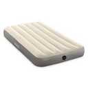 Intex Dura-Beam Standard 10" Twin Size Air Mattress, No Pump, 1-Pack 64101E - Fiber-Tech Portable Inflatable Bed with 2-in-1 Extra Wide Valves, 300lb Capacity