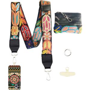 Phone Lanyard Crossbody Strap Clip And Go Strap for Phone With Wallet