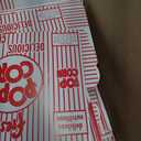 Snappy 4J Red & White Striped Close Top Popcorn Boxes for Movie Night Supplies, Popcorn Containers Bulk, Movie Night Supplies, 2.3 oz. Capacity, 5.75" x 2.5” x 8.5”