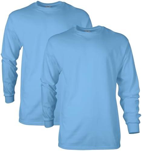 Gildan Adult Ultra Cotton Long Sleeve T-Shirt, Style G2400, Multipack L