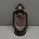 13.4" Christmas Snow Globe Lantern with Swirling Glitter Christmas Decorations Indoor, Cardinals & Rotating Tiny Animal Lighted Musical Snow Globes for Home Decoration USB Powered or Battery Operated