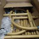 MISSLO Heavy Duty Clothing Rack with Wheels Rolling Clothes Racks for Hanging Clothes, Coats, Garment, Dress, Gold