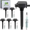 UF648 Ignition Coils Pack 93175 Spark Plugs for Chrysler 200 300 Town Country for Dodge Avenger Challenger Charger Durango Grand Caravan Journey for Jeep Cherokee Ram1500 2500 3500 3.2L 3.6L