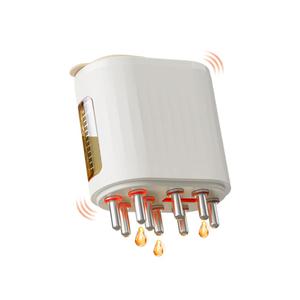 2 in 1 Electric Scalp Massager and Hair Oil Applicator, Hair Massager Scalp Applicator Brush for Hair Treatment Growth Medicine Essential Oil Serum White