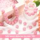 40 Pcs 20 mm Rhinestone Beads Bulk Crystal Round Disco Ball Chunky Bubblegum Beads for Pens Bracelets Charms Craft European Style Jewelry Making Supplies Christmas(Pink)