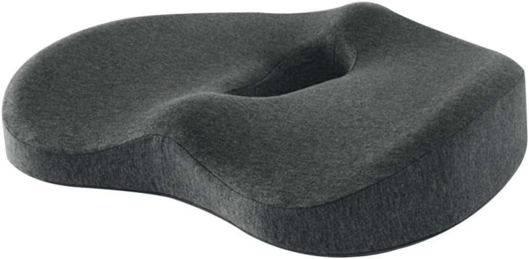 Cabilock Lower Back Memory Seat Cushion for Office Chair Car Seat Ergonomic Design Non- Breathable for Hours of Sitting Deep (Grey)
