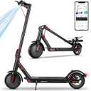 Caroma Electric Scooter,630W Peak Motor,20 MPH Max Speed & 18 Miles Long Range,8.5" Solid Tires,Dual Braking System with Cruise Control,Foldable E-Scooter with Smart APP Lock for Adults and Teens (Black)