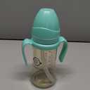 GROSMIMI Spill Proof no Spill Magic Sippy Cup with Straw with Handle for Baby and Toddlers, Customizable, PPSU, BPA Free 10 oz (Aqua green)