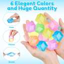 Simgoing 96 Pcs Mini Ice Cube Stress Balls Fidget Toys Bulk Squeeze Square Ball Sensory Toys Stress Relief Ice Cube for Small Prize Birthday Party Favor Bags Box Filling, 6 Colors