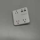 Multi Plug Outlet Extender with USB, Amerisense Wall Charger with 6 AC Outlets & 4 USB Ports (2 Type-C & 2 Type A Ports), 3-Sided Power Strip Multiple Outlets for Home, Kitchen, Office, Cruise Ship