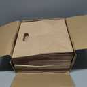 COGLARING 100Pcs 11x6x11 Brown Kraft Paper Bags with Handles, Die Cut Tote Bulk for Retail Shopping Takeout Bakery Gift Bags