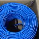 CAT6 Plenum Cable 500ft, 23AWG UTP 550MHz 10Gbps, DSX-8000 Certified, Internet Cable Rated for in-Wall, Outdoor & Direct Burial, Tangle-Free Spool, Bulk Cat5E LAN Wire for Home, Office (Blue)