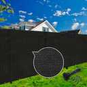 KANAGAWA 6ft x 25ft Privacy Screen Fence, 90% Blockage Heavy Duty 175 GSM Fencing Mesh Net Cover for Outdoor Wall Garden Yard Backyard 40 Cable Zip Ties Included Black