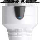 K&K Blowout Boost Thermal Brush, 1.5 inch Heated Round Brush for Blowout Look, Negative Ion Technology, Ceramic Tourmaline, Dual Voltage, White