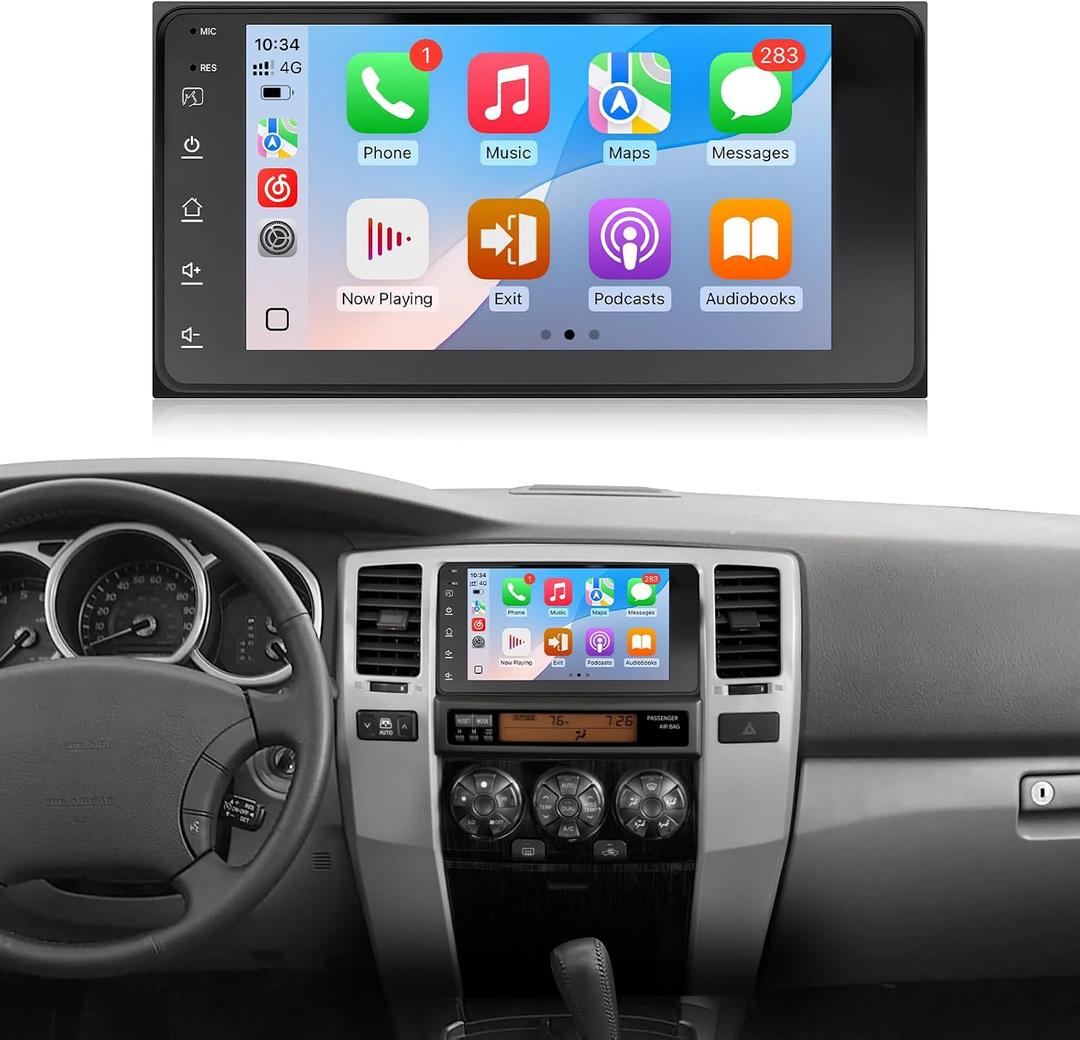 Naifay Android Car Radio for Toyota 4Runner 2003-2009 & Tundra 2003-2006 & Sequoia 2003-2007 Stereo, 7inch IPS Touch Sreen for Corolla with CarPlay Android Auto Bluetooth GPS SWC (Non-J.B.L Version)