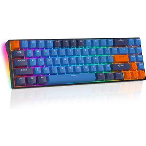 RK ROYAL KLUDGE 70% Mechanical Keyboard - RK71 Wireless Gaming Keyboard with Hot-Swappable Brown Switches, Double-Shot Creamy Keycaps, RGB Backlit, and Triple-Mode Connectivity