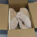 Aomigoct Womens Fuzzy House Slippers: Warm Plush & Non-Slip for Everyday Soft - The Perfect Thoughtful Gift for Mom & Grandma in Winter (10-10.5, Khaki)