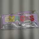 Clear Snack Bag for Travel, Chenille Letter Clear Zipper Snacks Pouch Nylon Cosmetic Bag Makeup Travel Bag for Women