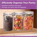 Amazing Abby - Cathy - 70-Ounce Plastic Canister (Set of 3), Plastic Airtight Food Container, Stackable for Pantry Storage, BPA-Free and Shatter-Proof, Perfect for Home and Commercial Use