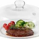 EliteVibe 10 inch Glass Microwave Splatter Cover, Glass Microwave Cover for Food, 5 Inch Tall Plate Splatter Lid Guard, Kitchen Serving Dish Covers, BPA Free, Non Plastic, Dishwasher Safe