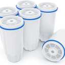 Water Filter Replacement by NUTTUTO Compatible with Zero Pitcher and Dispensers, for ZR-001, ZR-017 ZP-006 ZD-013 ZS-008, Multistage Filtration System to Reduce Lead, TDS, PFOA/PFOS, Chlorine, 6 Packs