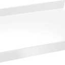 18×16 Inch Glossy White Acrylic Serving Tray with Handles Extra Large Ottoman Tray Decorative Tray Spill-Proof Coffee Table Space Saver Oversize Counter top Organizer Platter with Safe Edge