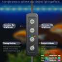 Pawfly 5.5 W Aquarium LED Light 19 Inch Underwater Fish Tank Light with Timer Auto On/Off Fish Tank Background Lights with 8 Lighting Modes Submersible Multi-Colored Tube Lights for Decoration