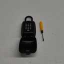 Key Lock Box for Outside, Sturdy Waterproof Hanging Lock Box for House Key, 12-Digit Combination Resettable Large Capacity Security Lockbox for Home, Garage, Office, Warehouse (Hanging Hook-Black)