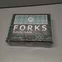 200 Count Clear Plastic Forks Heavy Duty, Premium Disposable Forks, Heat Resistant & BPA Free, Durable Plastic Cutlery for Daily Use