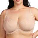 HSIA Minimizer Bras for Women Large Bust Full Coverage Lace Plus Size Bra - Mermaid Scales 36C