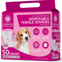 American Kennel Club Female Dog Wrap, Disposable Diapers with Wetness Indicator