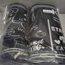 Voanos Black and White Kitchen Rugs, Non Skid Washable Microfiber mats for Kitchen Floor, Kitchen Rules Theme Cushioned Runner Rug Decor Sets of 2, Size 17"x 47"+17"x 30"