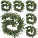 Crowye 6 Pcs 6ft Christmas Cedar Garland Artificial Pine Christmas Garland Realistic Winter Greenery Garland Green Pine Cypress Vines for Holiday Mantel Fireplace Table Centerpiece Xmas Decor