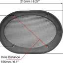 uxcell Speaker Grill Cover 5.94X8.27inch Mesh Decorative Square Subwoofer Guard Protector Black 2pcs