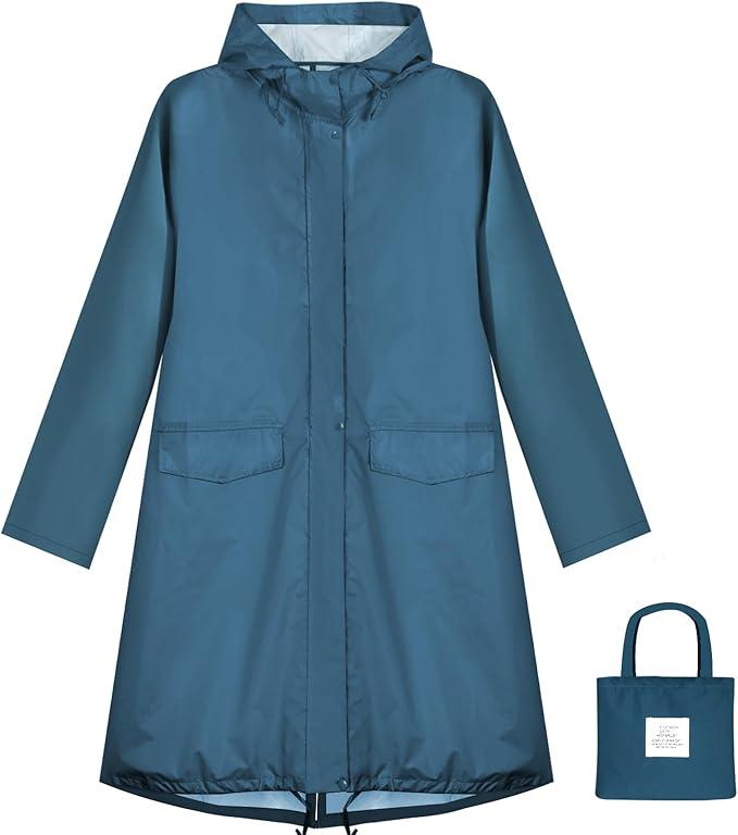 ANYOO Hood Rain Poncho Waterproof Lightweight