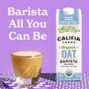Califia Farms - Organic Oat Barista Blend, 32 oz (Pack of 6), Shelf Stable, Dairy Free, Plant Based, Vegan, Non GMO, Organic Milk, Creamer, Milk Frother, Oatmilk (EXP 08/28/26)