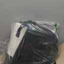 KAKAMAY Large Blanket Basket (20"x13"),Woven Baskets for storage Baby Laundry Hamper, Cotton Rope Blanket Basket for Living Room, Laundry, Nursery, Pillows, Baby Toy chest (White/Black)