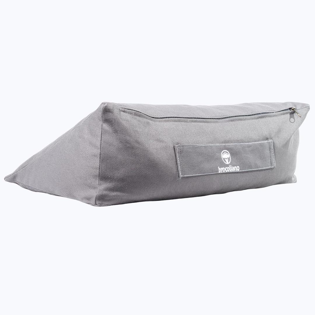 Meditation Cushion  Ergonomic Zafu Pillow for Yoga and Mindfulness  Washable Cover, Natural Buckwheat Fill, Premium Fabric (Cotton Blend/Polyester Variant) (Steel Gray, Medium)