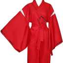 Anime Samurai Cosplay Costume Kikyou Cosplay Miko Witch Costume for Men Women, Size L